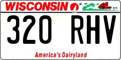 WI license plate 320RHV