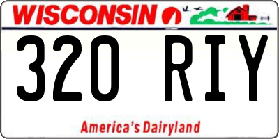 WI license plate 320RIY