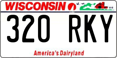 WI license plate 320RKY