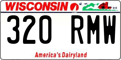 WI license plate 320RMW