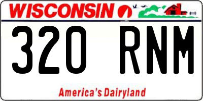 WI license plate 320RNM