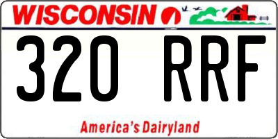 WI license plate 320RRF