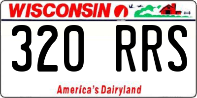 WI license plate 320RRS