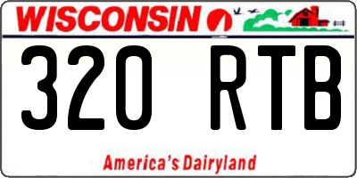 WI license plate 320RTB