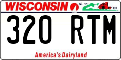 WI license plate 320RTM