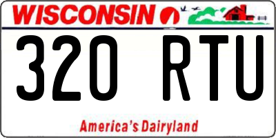 WI license plate 320RTU