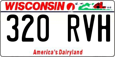 WI license plate 320RVH