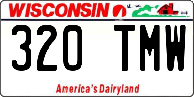 WI license plate 320TMW