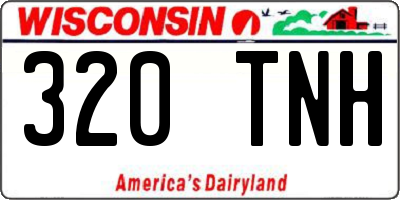 WI license plate 320TNH