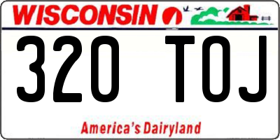 WI license plate 320TOJ