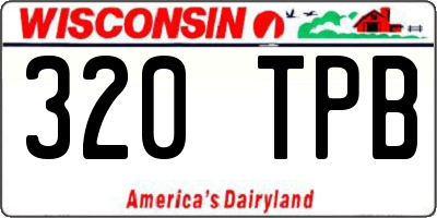 WI license plate 320TPB