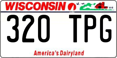 WI license plate 320TPG