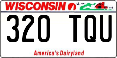 WI license plate 320TQU