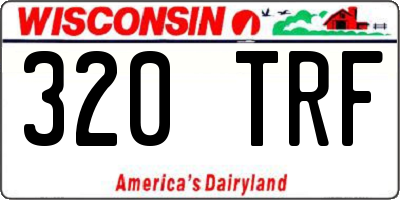 WI license plate 320TRF