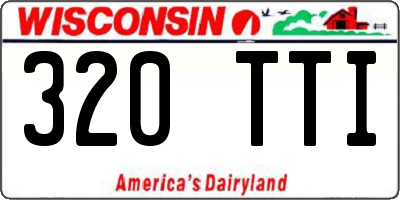 WI license plate 320TTI