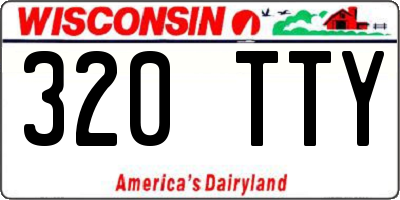 WI license plate 320TTY