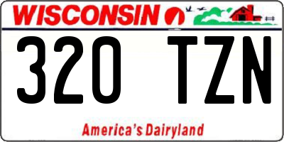 WI license plate 320TZN