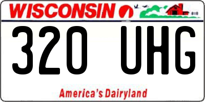 WI license plate 320UHG