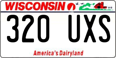 WI license plate 320UXS