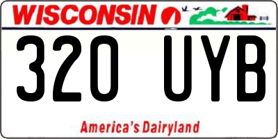 WI license plate 320UYB