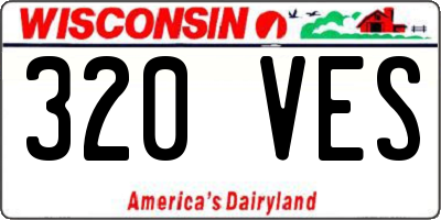 WI license plate 320VES