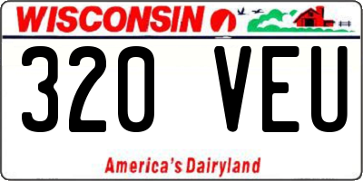 WI license plate 320VEU