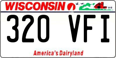 WI license plate 320VFI