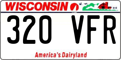 WI license plate 320VFR