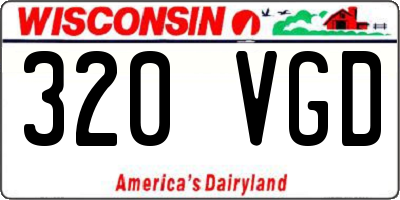 WI license plate 320VGD