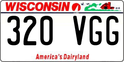 WI license plate 320VGG