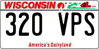 WI license plate 320VPS
