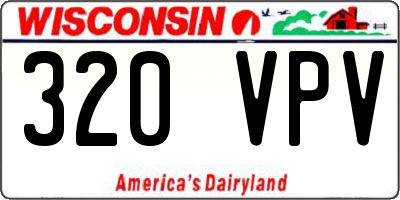 WI license plate 320VPV