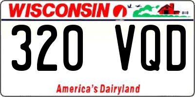 WI license plate 320VQD