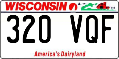 WI license plate 320VQF