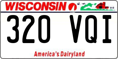 WI license plate 320VQI