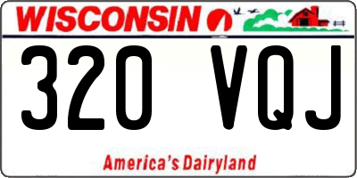 WI license plate 320VQJ