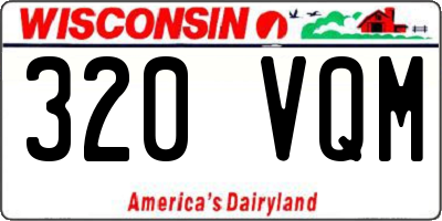 WI license plate 320VQM