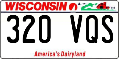 WI license plate 320VQS
