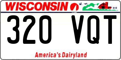 WI license plate 320VQT