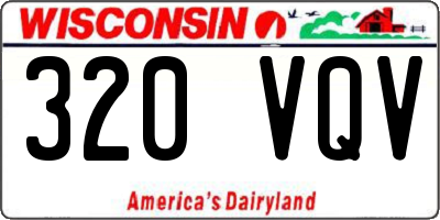 WI license plate 320VQV