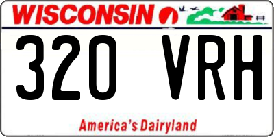 WI license plate 320VRH