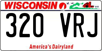 WI license plate 320VRJ