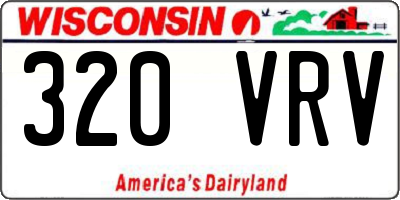 WI license plate 320VRV