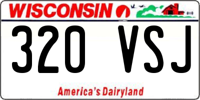 WI license plate 320VSJ