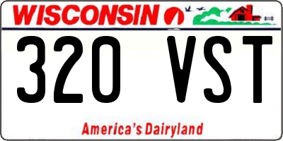 WI license plate 320VST