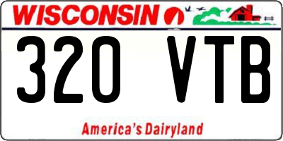 WI license plate 320VTB