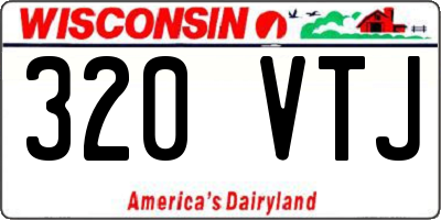 WI license plate 320VTJ