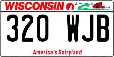 WI license plate 320WJB