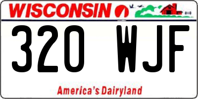 WI license plate 320WJF