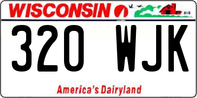 WI license plate 320WJK